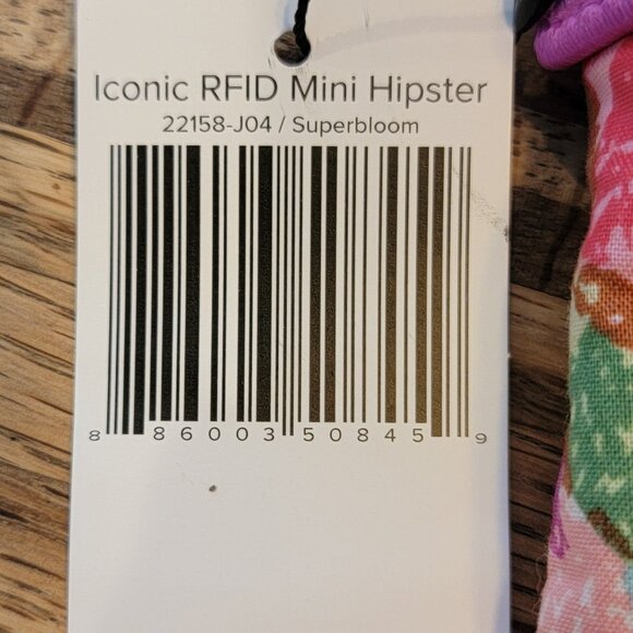 Vera Bradley Iconic RFID Mini Hipster Super Bloom Floral Print - Picture 13 of 14
